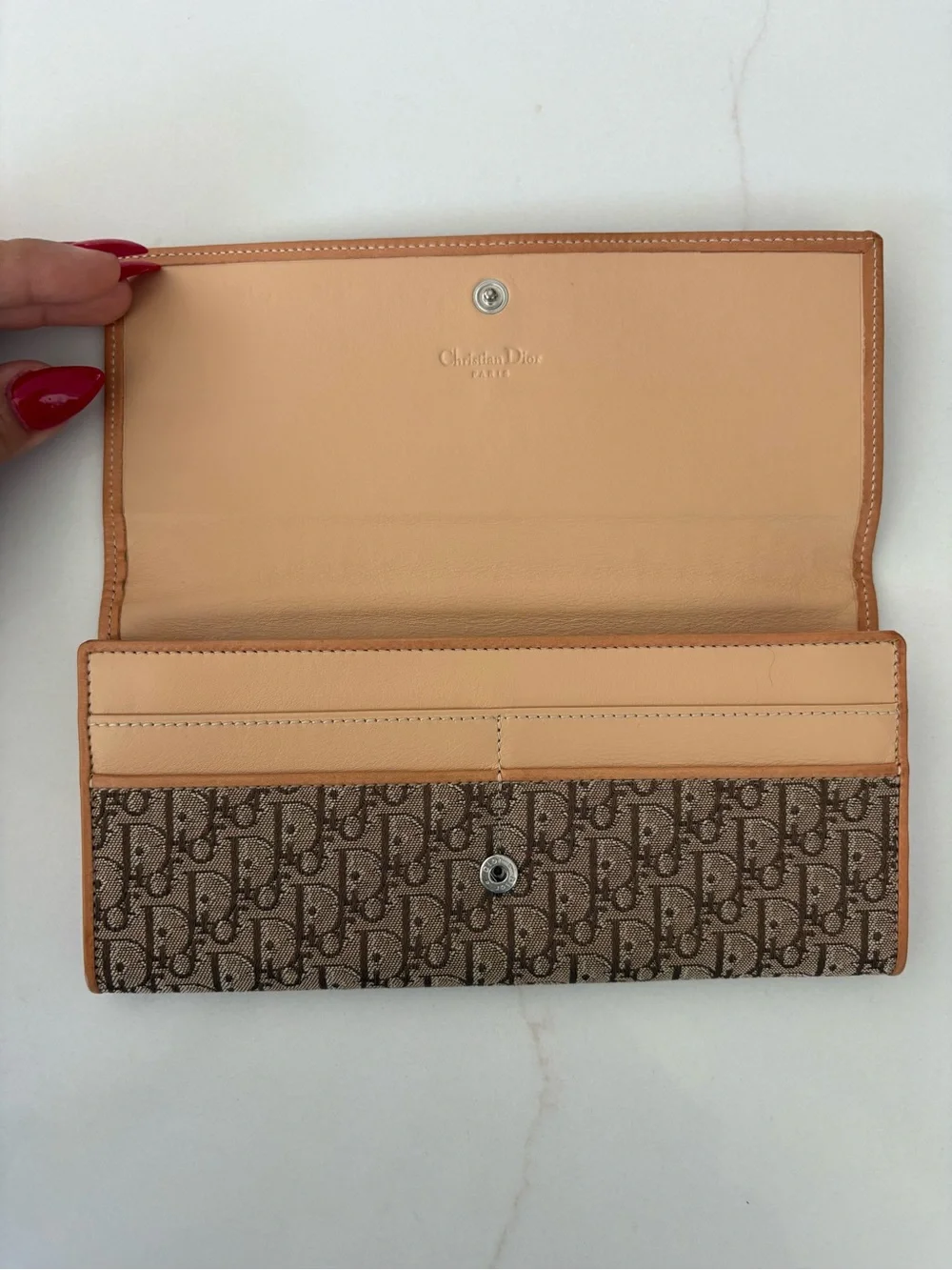 Dior continental wallet